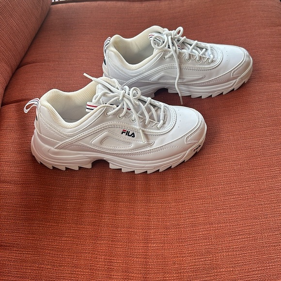 FILA White Platform Sneakers - Picture 4 of 5